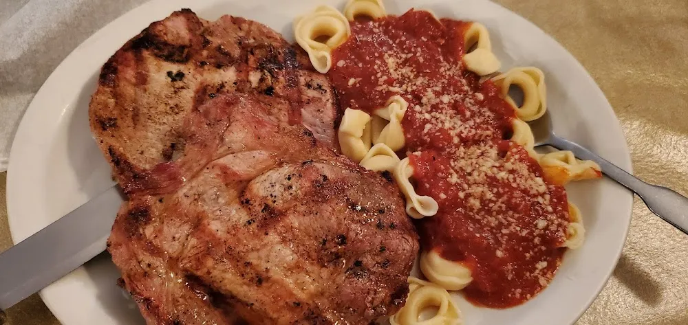 Pork Chips with Beef Tortellini